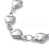 304 Stainless Steel Heart Link Chain Bracelets BJEW-JB05615-2
