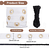Olycraft 5 Yards Cotton Ribbons with Golden Tone Iron Eyelet Rings and Cotton Thread SRIB-OC0001-05A-2
