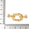 Brass Micro Pave Clear Cubic Zirconia Fold Over Clasps KK-A227-02G-3