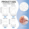  8Pcs 4 Styles Plastic Imitation Pearl Beaded Bowknot Ornament Accessories KY-TA0001-40-3