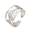 304 Stainless Steel Open Cuff Rings RJEW-Q808-05P-1