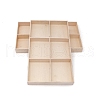 6 Grids Rectangle Wooden Display Trays for Jewelry PW-WG94405-02-1