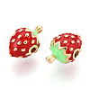 Brass Enamel Charms KK-N265-02G-2