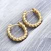 Brass Huggie Hoop Earrings EJEW-L231-31G-3
