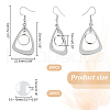 DIY Blank Dome & Teardrop 304 Stainless Steel Dangle Earring Making Kit EJEW-UN00003-3