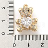 Brass Micro Cubic Zirconia Pendants KK-Q789-34G-3