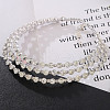 Flat Round Alloy Rhinestone Chain Bracelets & Stud Earrings & Multilayer Chain Necklaces FS-WG65918-02-2