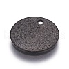 304 Stainless Steel Textured Pendants X-STAS-I098-01-15mm-B-1