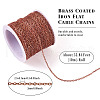 Brass Coated Iron Flat Cable Chains CH-TAC0007-02R-13