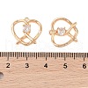 Brass with Glass Rhinestone Pendants KK-N254-64G-3
