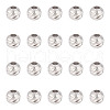 GOMAKERER 20Pcs Rhodium Plated 925 Sterling Silver Beads FIND-GO0002-70-1