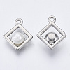 ABS Plastic Imitation Pearl Pendants OACR-R248-006P-2