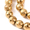 Electroplated Synthetic Non-magnetic Hematite Beads Strands G-H027-B01-05-4