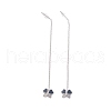 Long Chain with Enamel Butterfly Dangle Stud Earrings EJEW-A067-02P-3