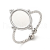 Non-Tarnish 304 Stainless Steel Open Cuff Ring Findings STAS-E180-07P-1