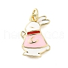 Brass Enamel Pendants KK-S523-18G-A-1