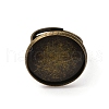 Brass Adjustable Ring Blank Base Cabochon Setting Components X-KK-O003-05AB-NF-3