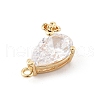 Brass Micro Pave Cubic Zirconia Pendants KK-K371-40A-G-2