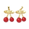 Brass Resin Pendants KK-B139-12G-1