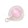 Natural Selenite Pendants PALLOY-TA00211-02-5