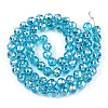 Electroplate Transparent Glass Beads Strands EGLA-N002-34C-C13-2