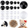   192 Sets 10 Styles Plastic Safety Eyes DIY-PH0017-93-1