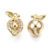 Brass Micro Pave Cubic Zirconia Pendants KK-N231-240-2