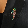 Parrot Alloy Enamel Brooches PW-WGB7706-01-2
