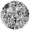 50Pcs Vintage Items Themes Paper Sticker STIC-C012-19-1