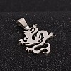 Tarnish Resistant 201 Stainless Steel Dragon Pendants X-STAS-I032-196A-2