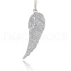 Antique Silver Plated Alloy Wing Big Pendants ALRI-N019-06-2