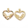 Brass Cubic Zirconia Pendants KK-G453-01G-01-1