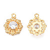 Brass Micro Pave Cubic Zirconia Pendants KK-N216-369-2