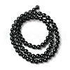 Natural Black Agate Round Beads Strands G-L086-A-01-4