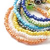 Glass Seed Beads Stretch Bracelets Set BJEW-JB07410-13