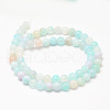 Natural Striped Agate/Banded Agate Bead Strands G-K155-A-6mm-04-2
