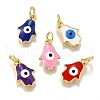 Brass Enamel Charms KK-C106-01G-1