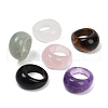 Natural Mixed Stone Finger Rings for Unisex RJEW-C128-01-2
