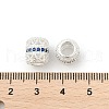 Brass Micro Pave Cubic Zirconia European Beads KK-P297-05S-03-2