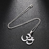 Aum Om Yoga Symbol Stainless Steel Pendant Necklaces FS-WGF1EFE-02-2