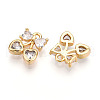 Brass Micro Pave Cubic Zirconia Charms KK-N261-94B-G-2