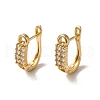 Brass Micro Pave Cubic Zirconia Hoop Earring EJEW-L271-02KCG-04-1