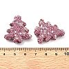 Christmas Tree Polymer Clay Rhinestone Beads CLAY-NH0001-14J-3