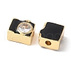 Brass Pave Clear Cubic Zirconia Beads KK-H449-86G-03-2