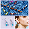20Pcs 10 Colors Glass Round Bead Pendant Stitch Markers HJEW-NB00021-5
