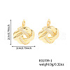 Elegant Brass Clear Cubic Zirconia Twist Stud Earrings OV8101-1-3