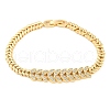 Golden Brass Micro Pave Cubic Zirconia Link Bracelets BJEW-P314-A07-G-1