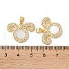 Brass Micro Pave Clear Cubic Zirconia Pendants KK-B083-40A-G-3