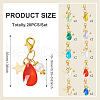 Glass Teardrop Pendants HJEW-TAC0054-4