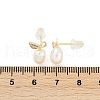 Leaf Brass Clear Cubic Zirconia Stud Earrings KK-D301-16G-3